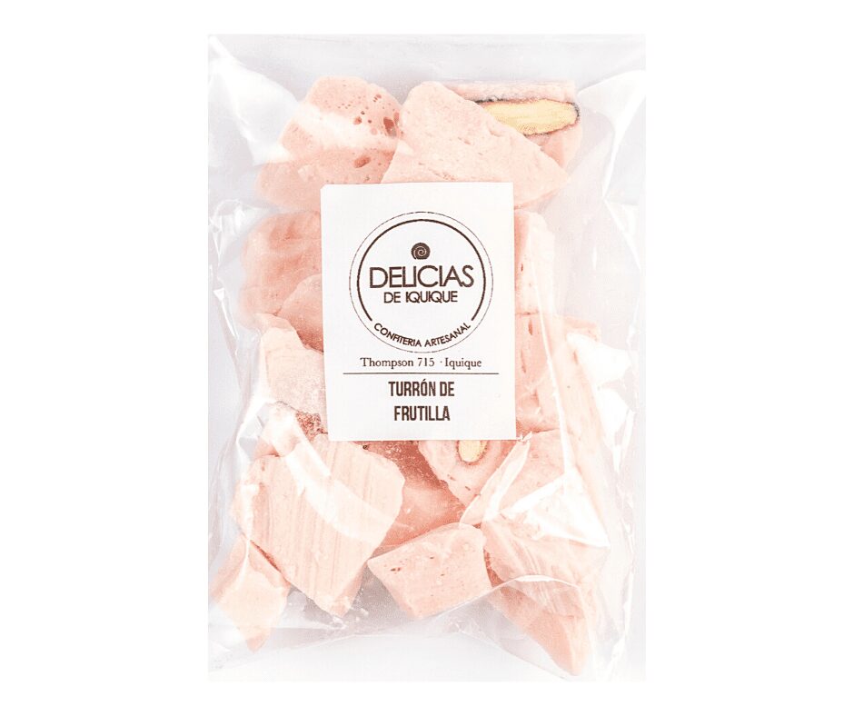 Turrón sabor frutilla