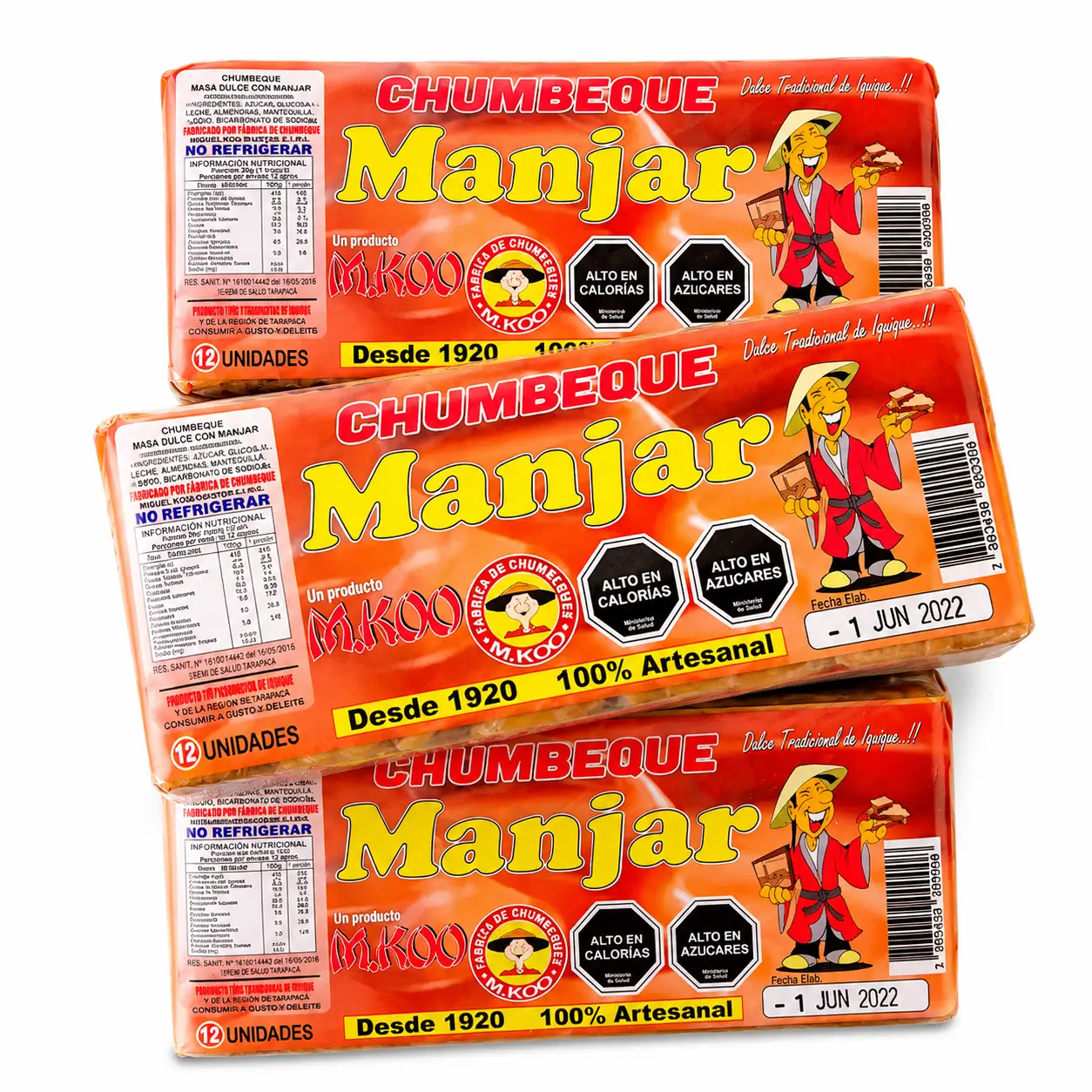 Chumbeque M.Koo de Manjar Pack 3